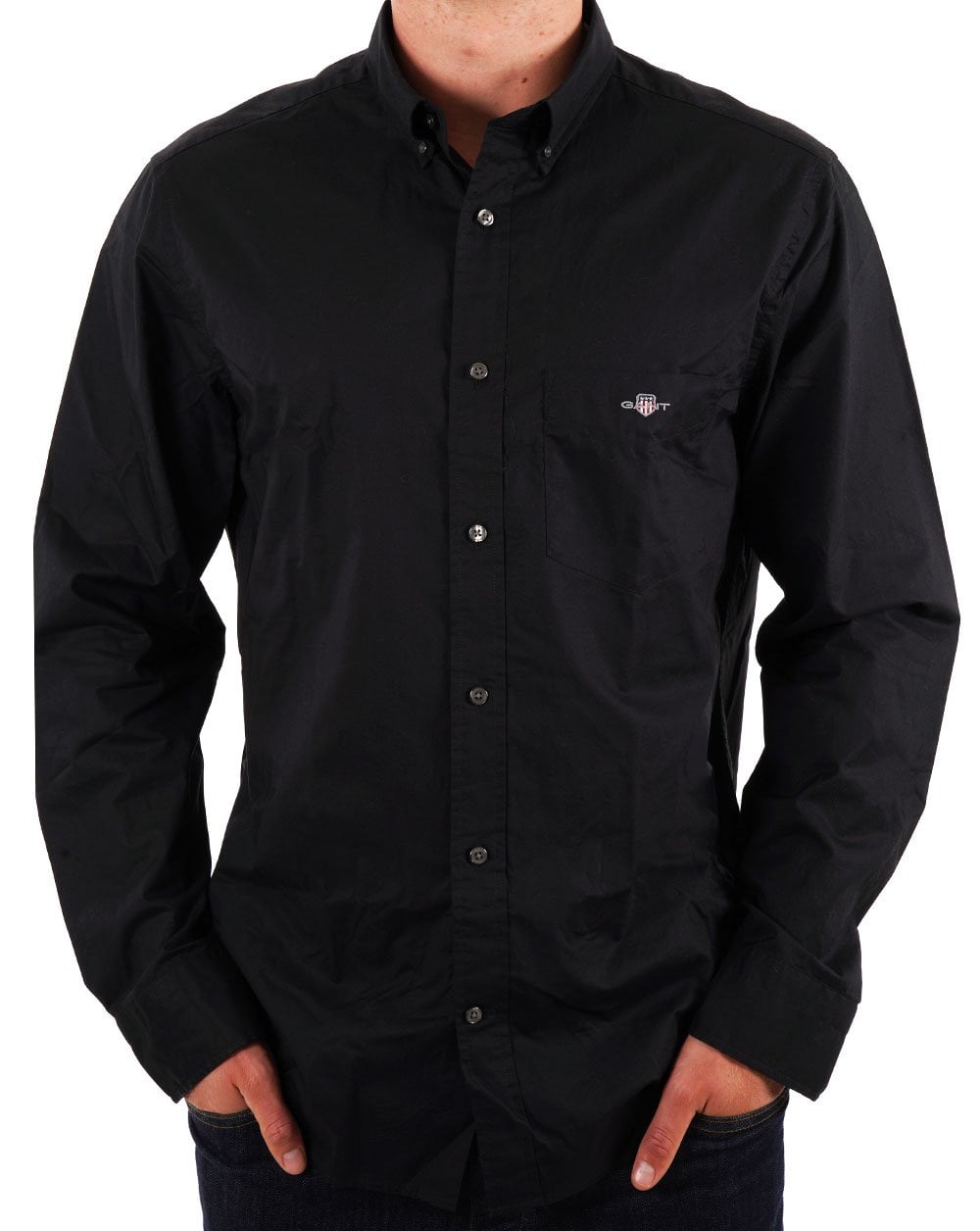 Gant Poplin Shirt Black