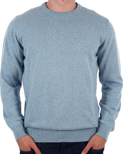 Barbour Pima Cotton Crew Neck Jumper Mineral Blue