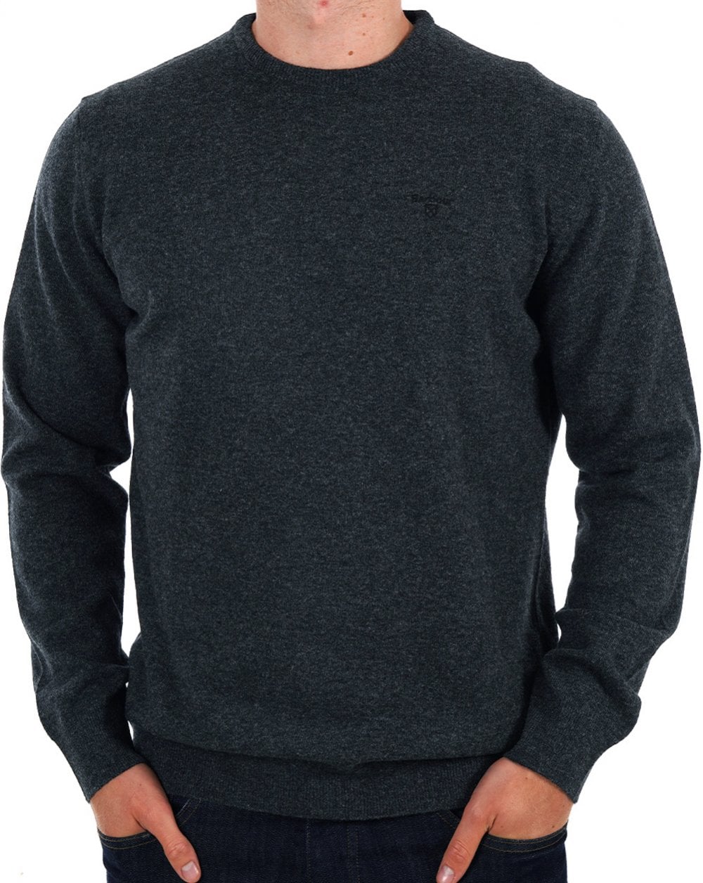 Barbour Lambswool Jumper Charcoal