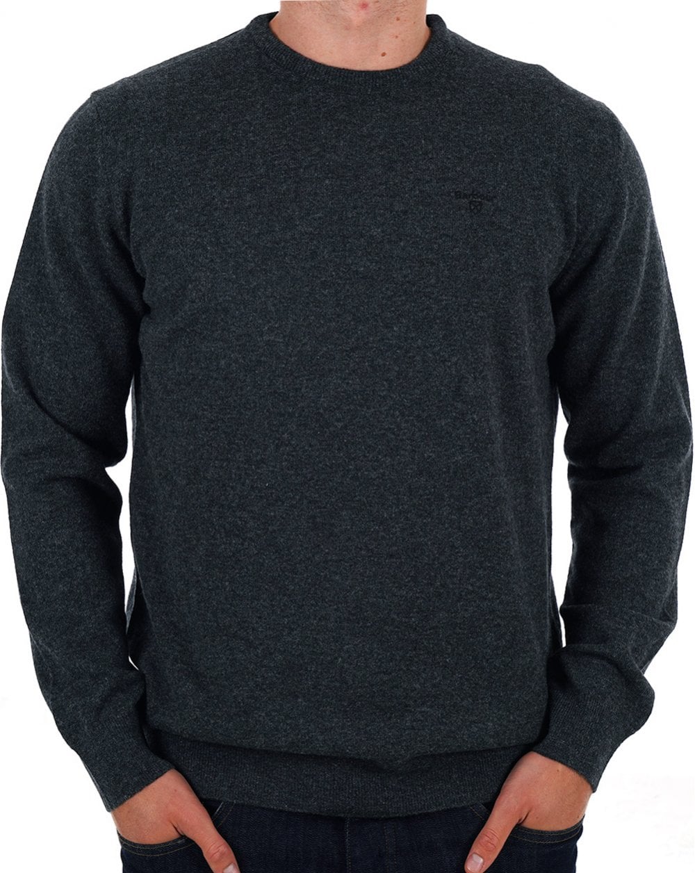 Barbour Lambswool Jumper Charcoal