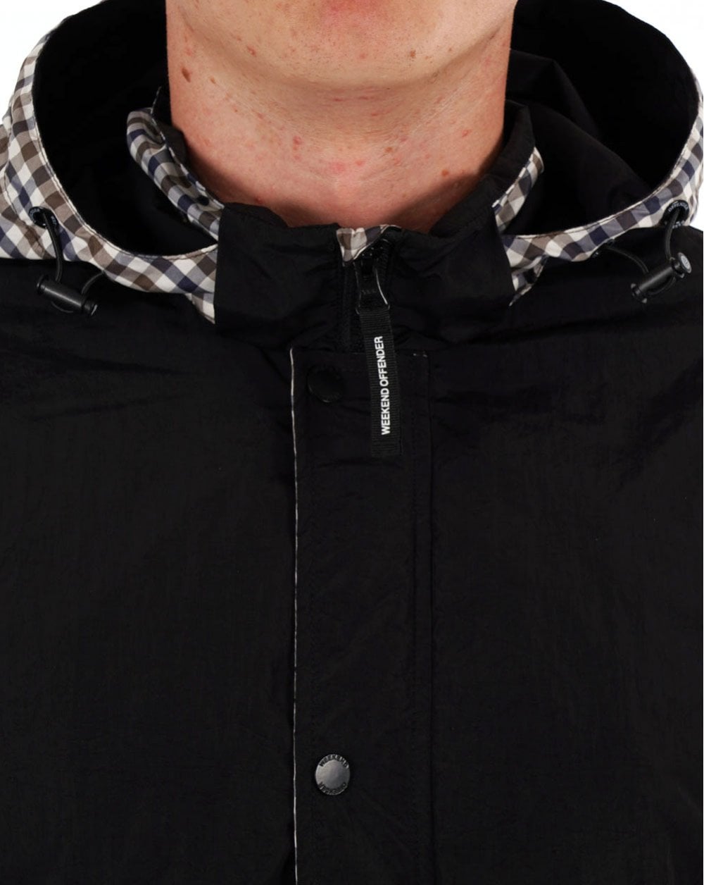 Weekend Offender Saunders AW Jacket Black/Check