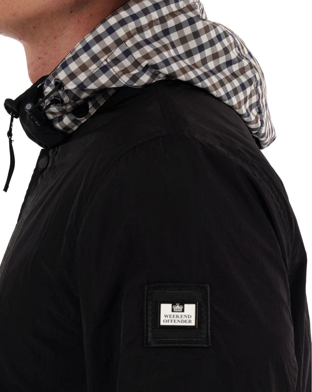 Weekend Offender Saunders AW Jacket Black/Check