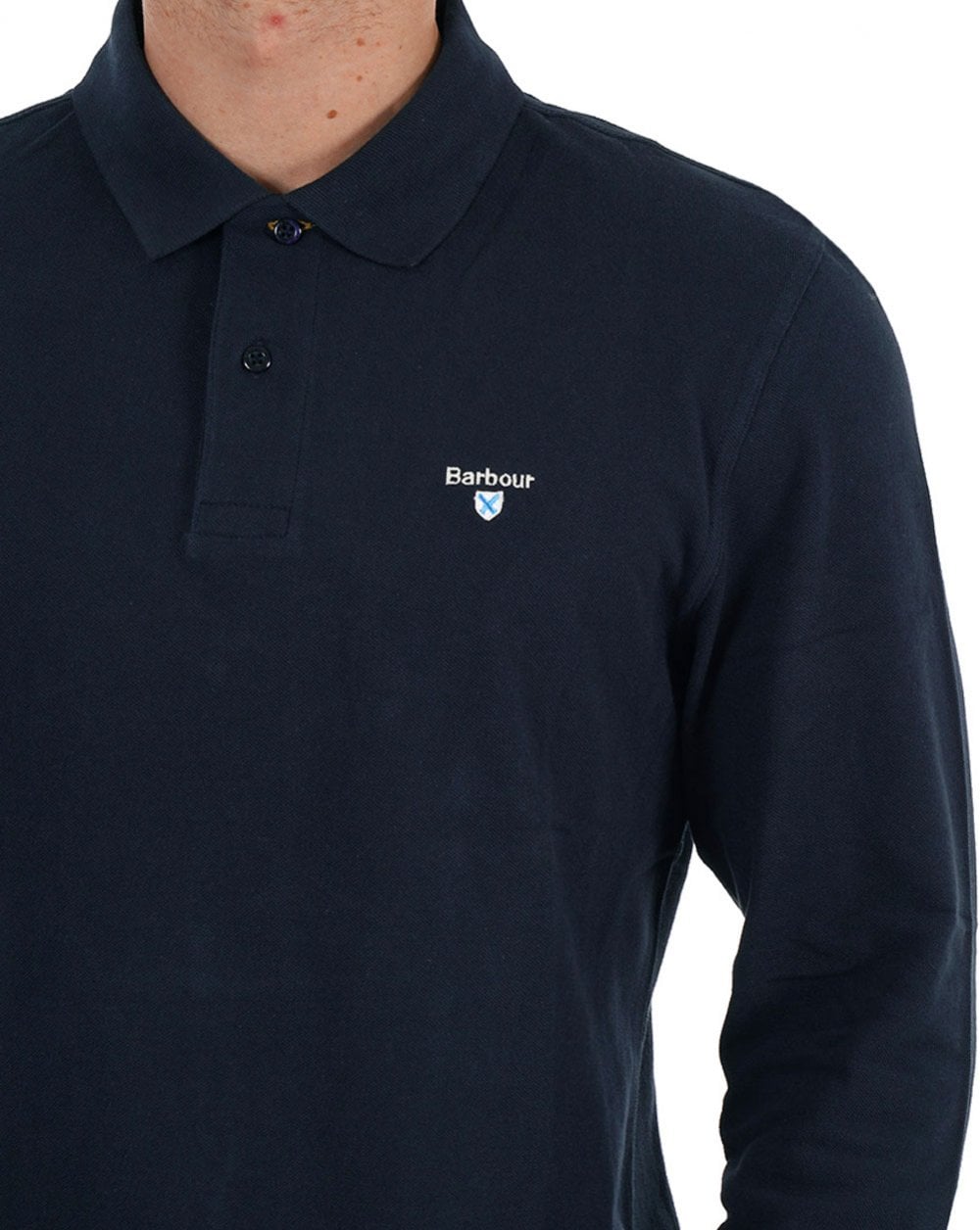 Barbour Original Sports Long Sleeve Polo Navy