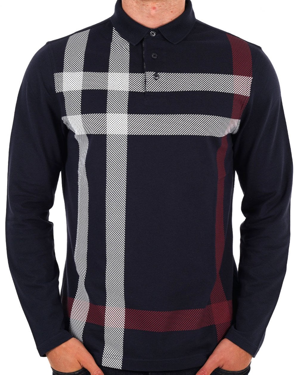 Barbour Blaine Long Sleeve Polo Shirt Dark Navy