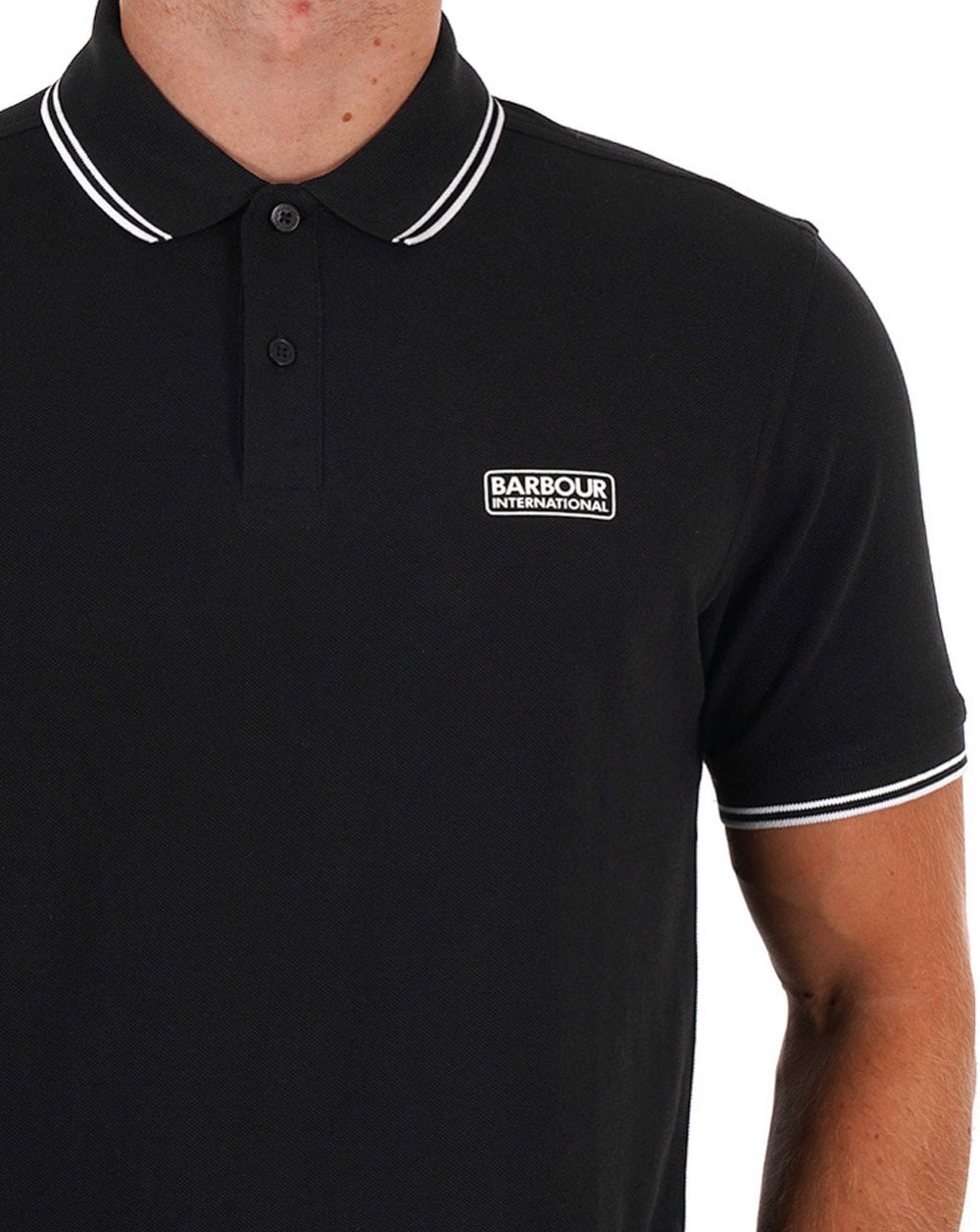 Barbour International Evan Tipped Polo Shirt Black