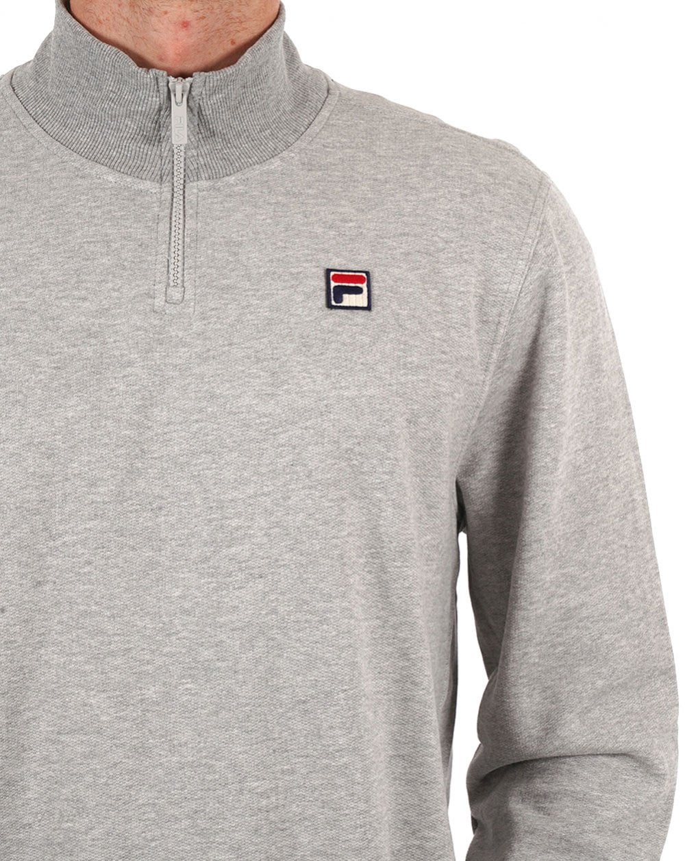 Fila Vintage 1/4 Zip Sweat Grey Marl