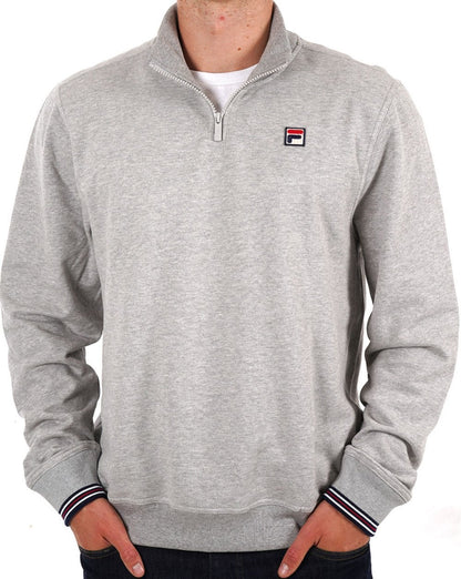 Fila Vintage 1/4 Zip Sweat Grey Marl