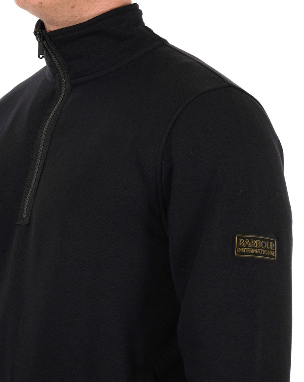 Barbour International Outline Funnel Neck Sweatshirt Black