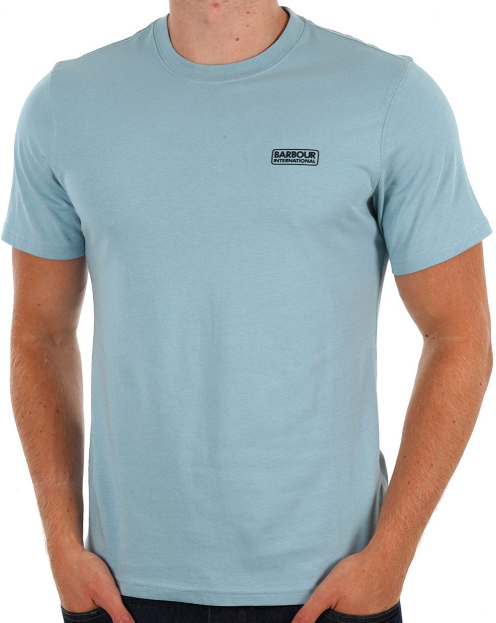 Barbour International Small Logo T-shirt Concrete Blue