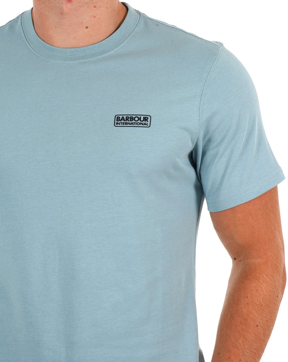 Barbour International Small Logo T-shirt Concrete Blue
