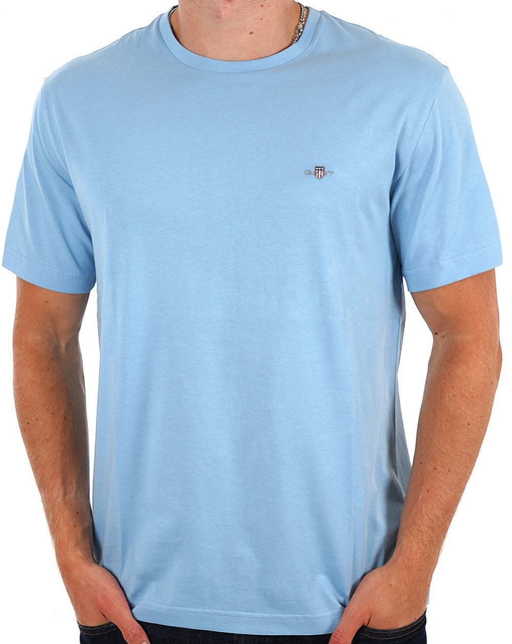 Gant Shield Crew T Shirt Capri Blue