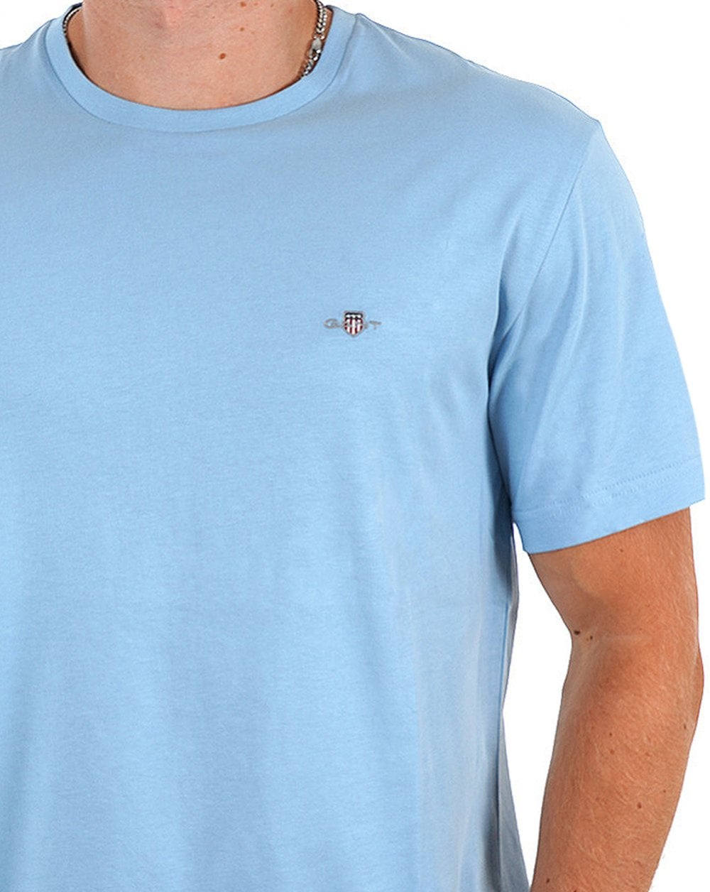 Gant Shield Crew T Shirt Capri Blue