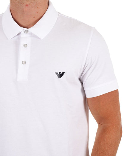 Emporio Armani Beach Polo Shirt White