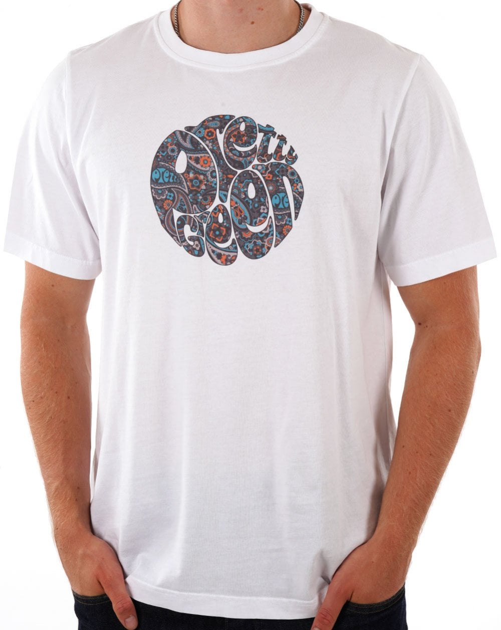 Pretty Green Wonderwall Paisley T Shirt White