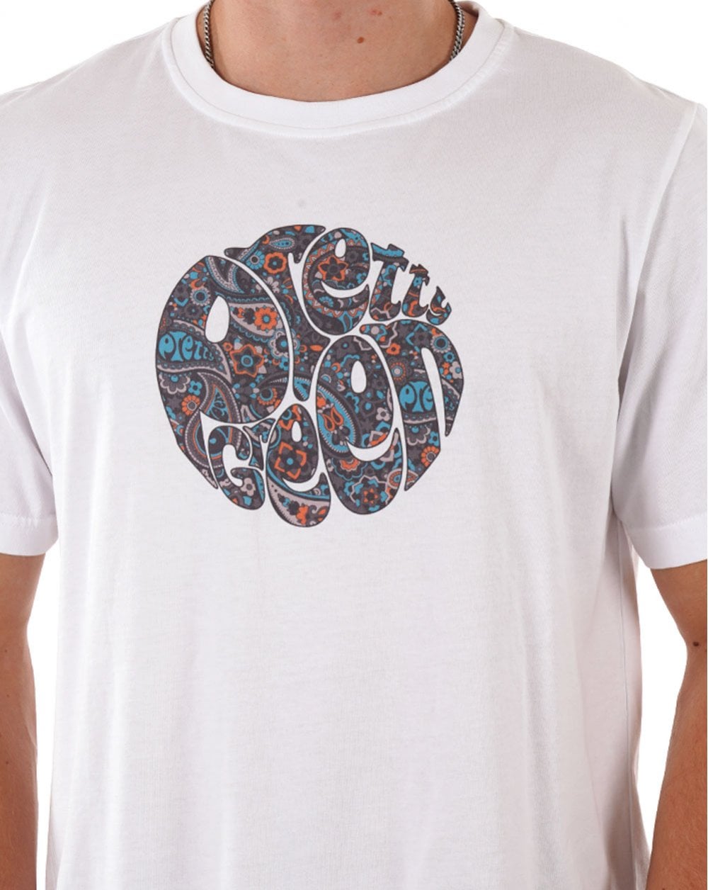Pretty Green Wonderwall Paisley T Shirt White
