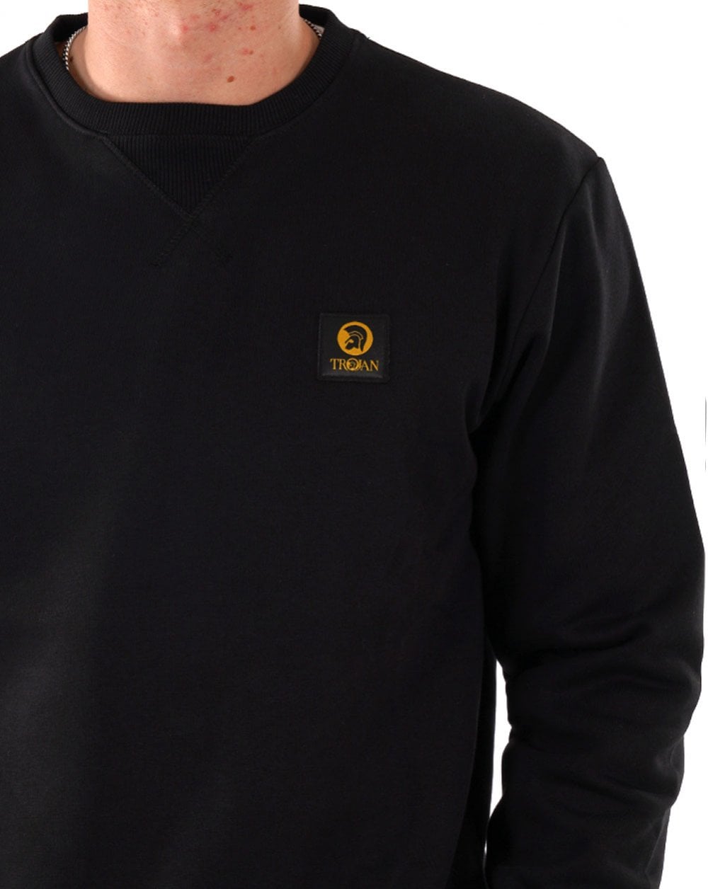 Trojan Crew Neck Sweatshirt Black
