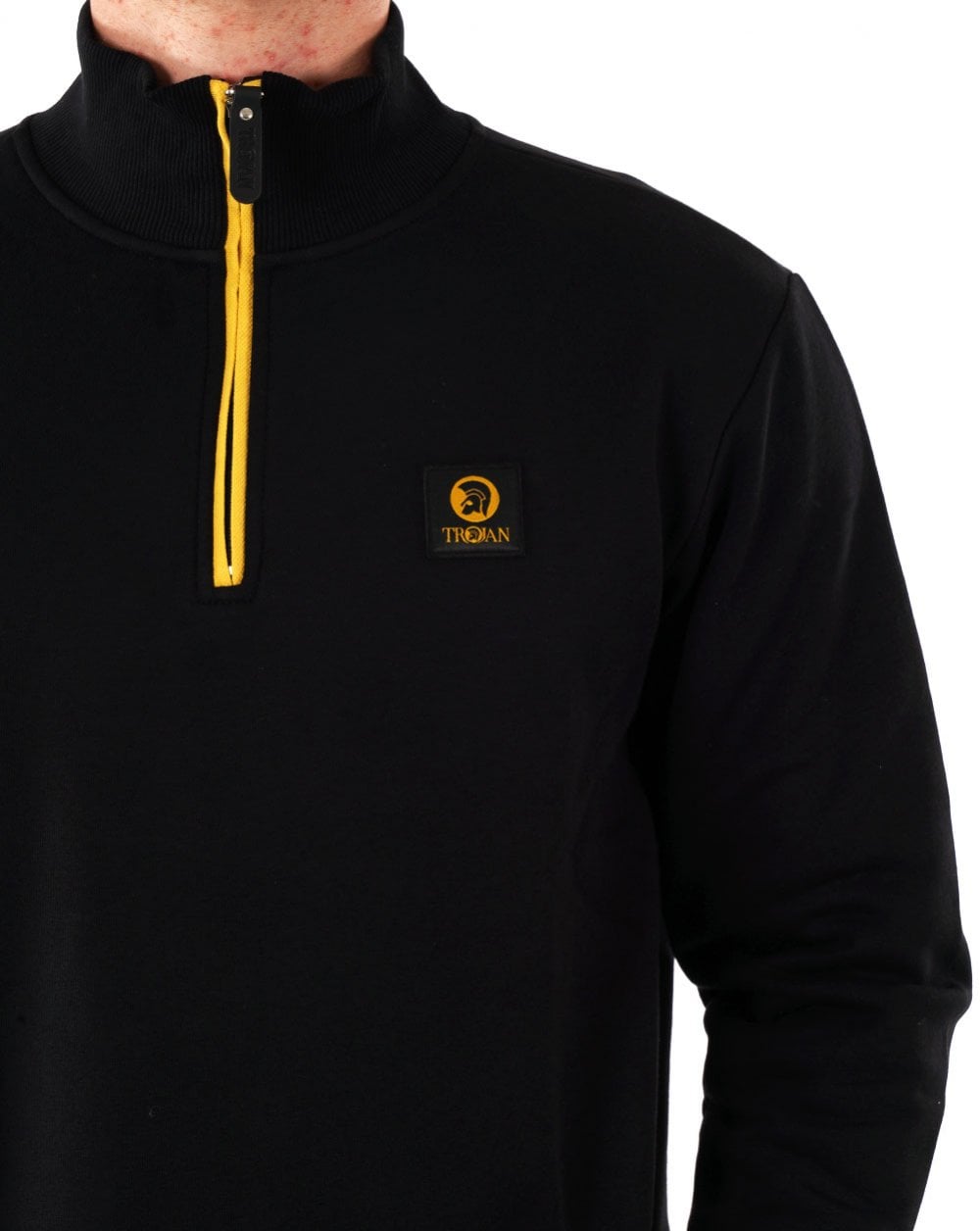 Trojan Half Zip Sweatshirt Black