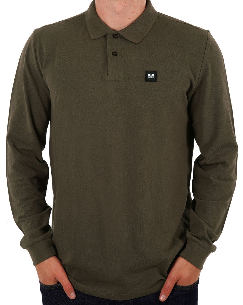 Weekend Offender Dice LS Polo Khaki Green