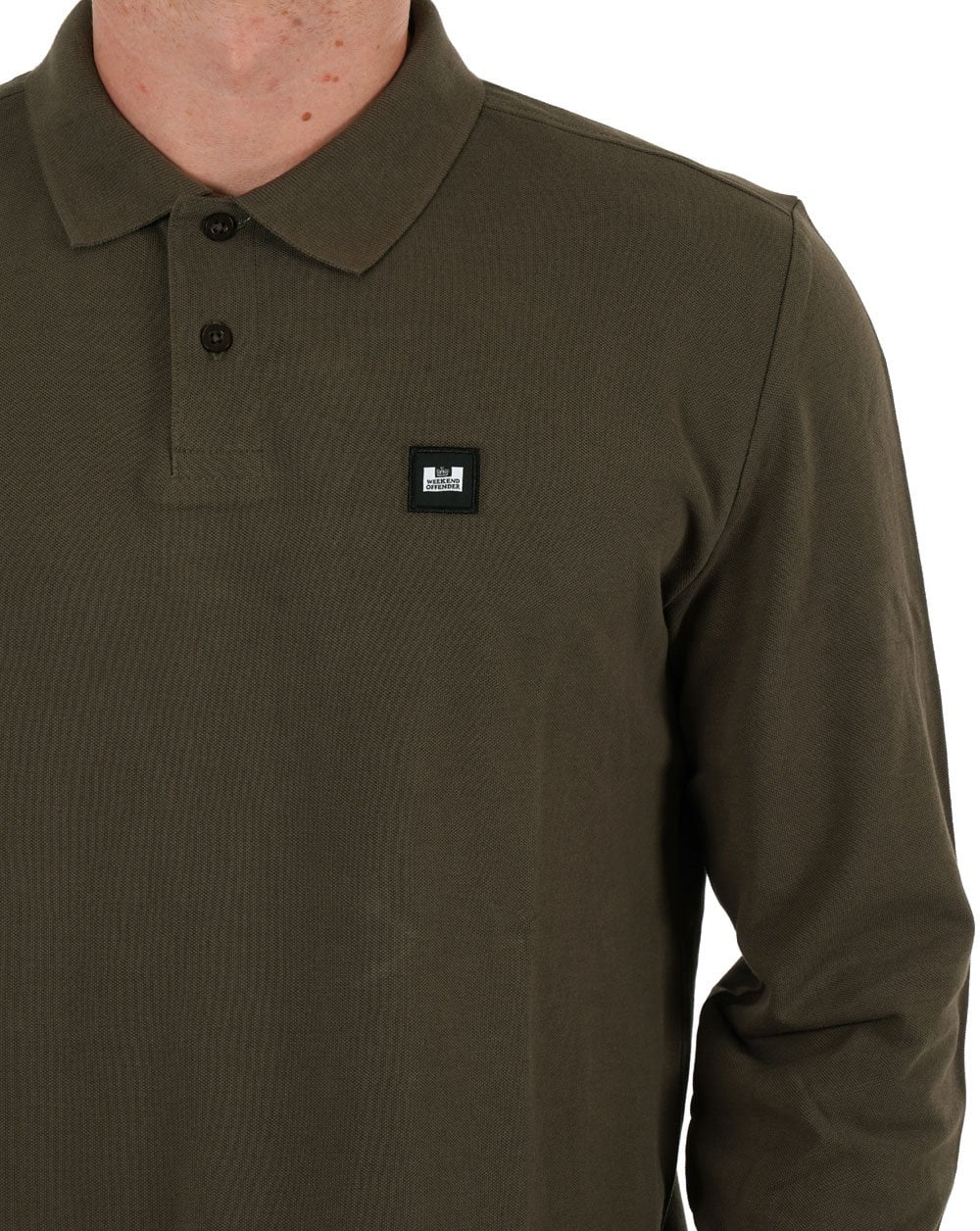 Weekend Offender Dice LS Polo Khaki Green