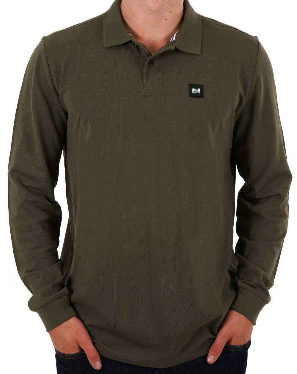 Weekend Offender Dice LS Polo Khaki Green