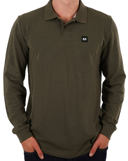 Weekend Offender Dice LS Polo Khaki Green