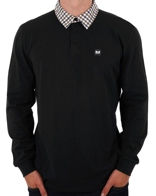 Weekend Offender Walker LS Polo Shirt Black