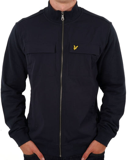 Lyle & Scott Hybrid Zip Track Jacket Navy