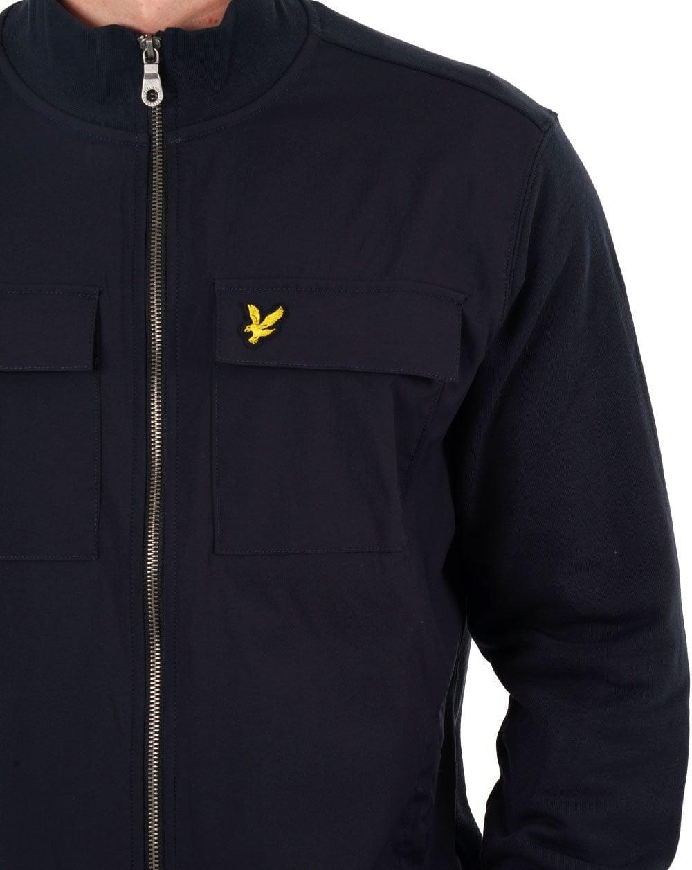 Lyle & Scott Hybrid Zip Track Jacket Navy