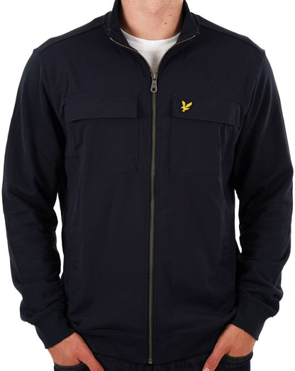 Lyle & Scott Hybrid Zip Track Jacket Navy