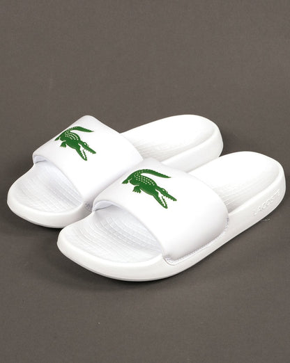 Lacoste Croco Sliders White/Green