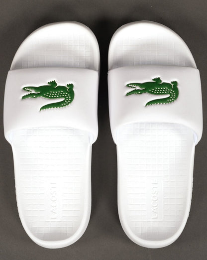 Lacoste Croco Sliders White/Green