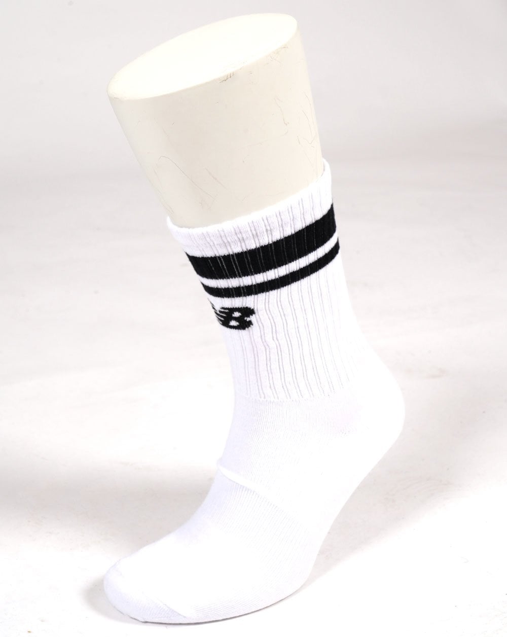New Balance Stripe MidCalf Socks 3 Pack White/Black