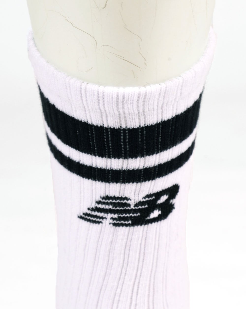 New Balance Stripe MidCalf Socks 3 Pack White/Black