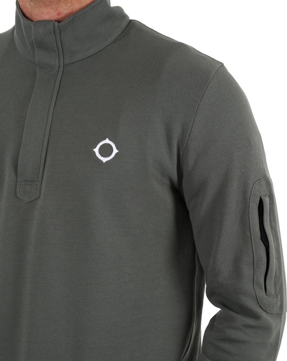 MA.STRUM Funnel Neck 1/4 Zip Grey