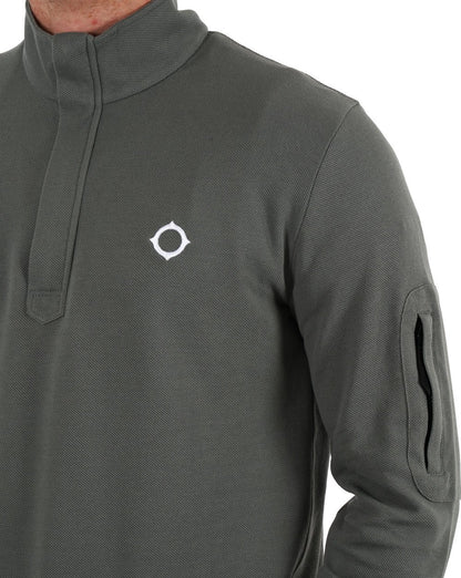 MA.STRUM Funnel Neck 1/4 Zip Grey