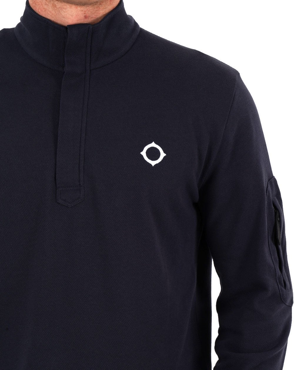 MA.STRUM Funnel Neck 1/4 Zip Navy
