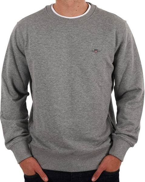 Gant Crew Neck Sweat Grey Melange