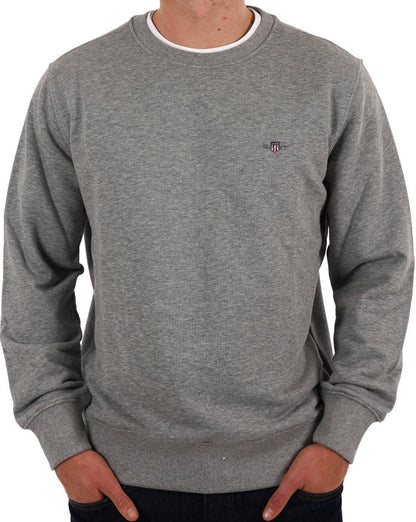 Gant Crew Neck Sweat Grey Melange