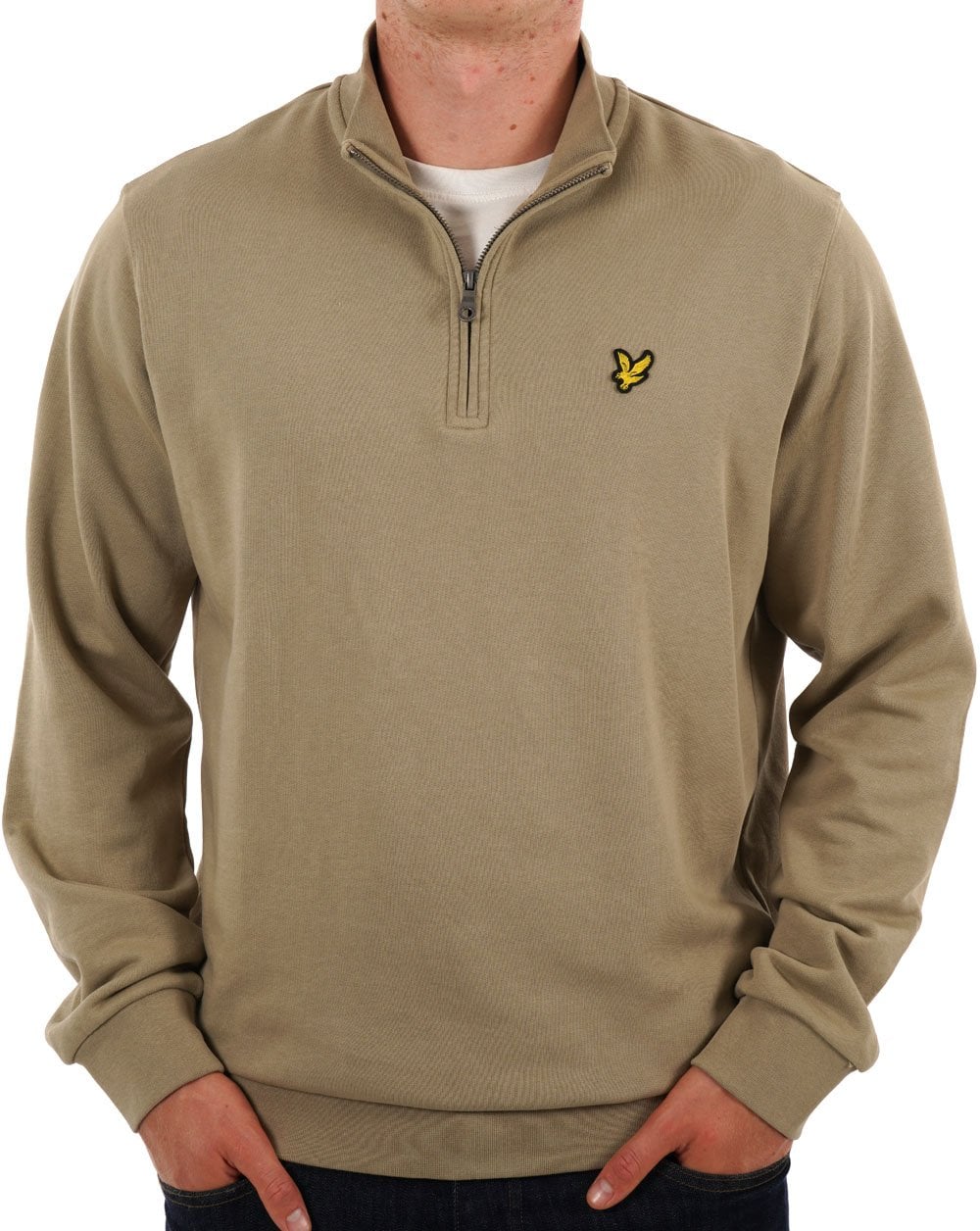 Lyle & Scott 1/4 Zip Sweatshirt Stone