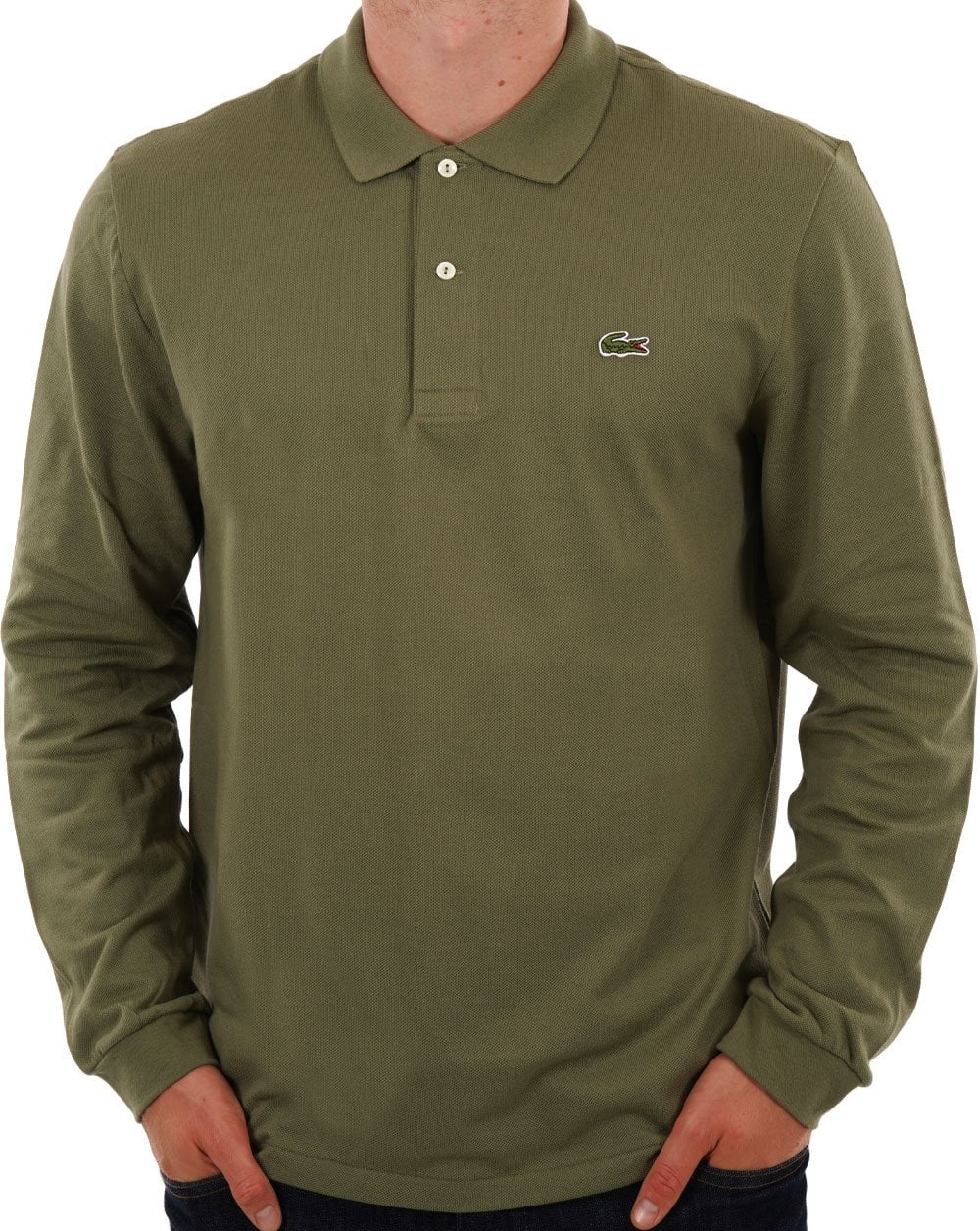 Lacoste Long Sleeve Polo Shirt Khaki Green