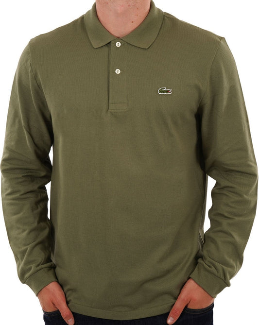 Lacoste Lacoste Long Sleeve Polo Shirt Khaki Green