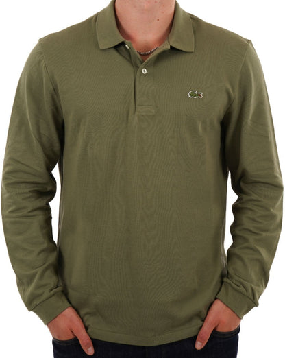 Lacoste Long Sleeve Polo Shirt Khaki Green