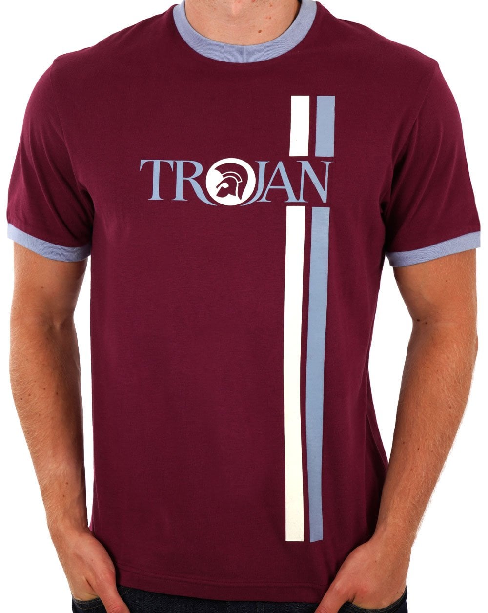 Trojan Twin Stripe Logo T-shirt Port