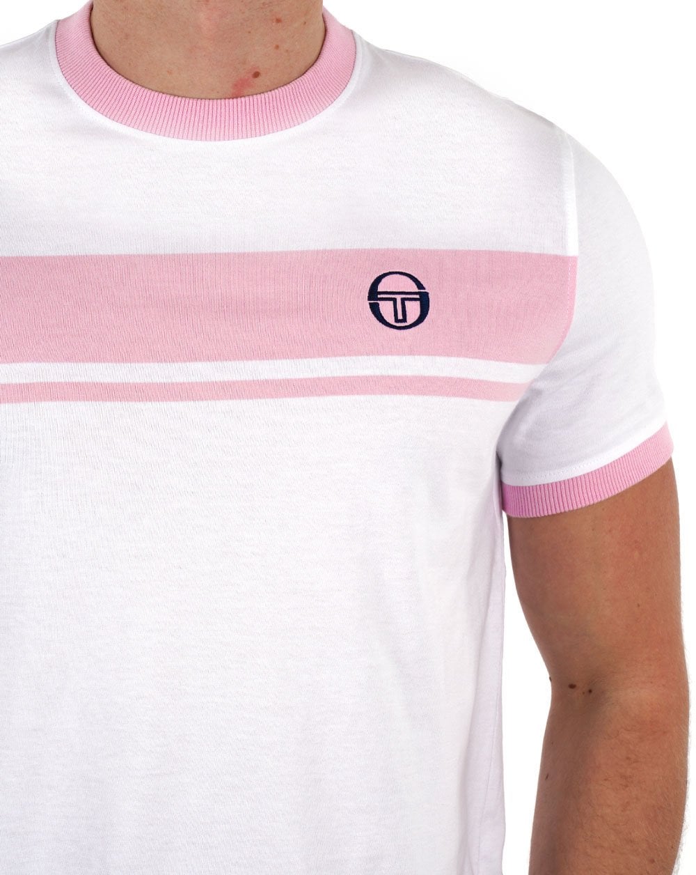 Sergio Tacchini Masters T Shirt White/Pink