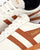 Gola Harrier Leather Trainer Vintage White Orange Navy