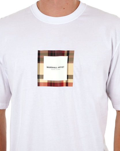 Marshall Artist House Check Box Logo T Shirt White