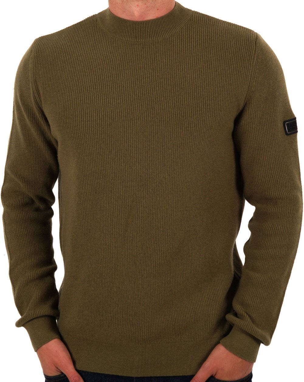 Barbour International Crawley Jumper Bleached Olive