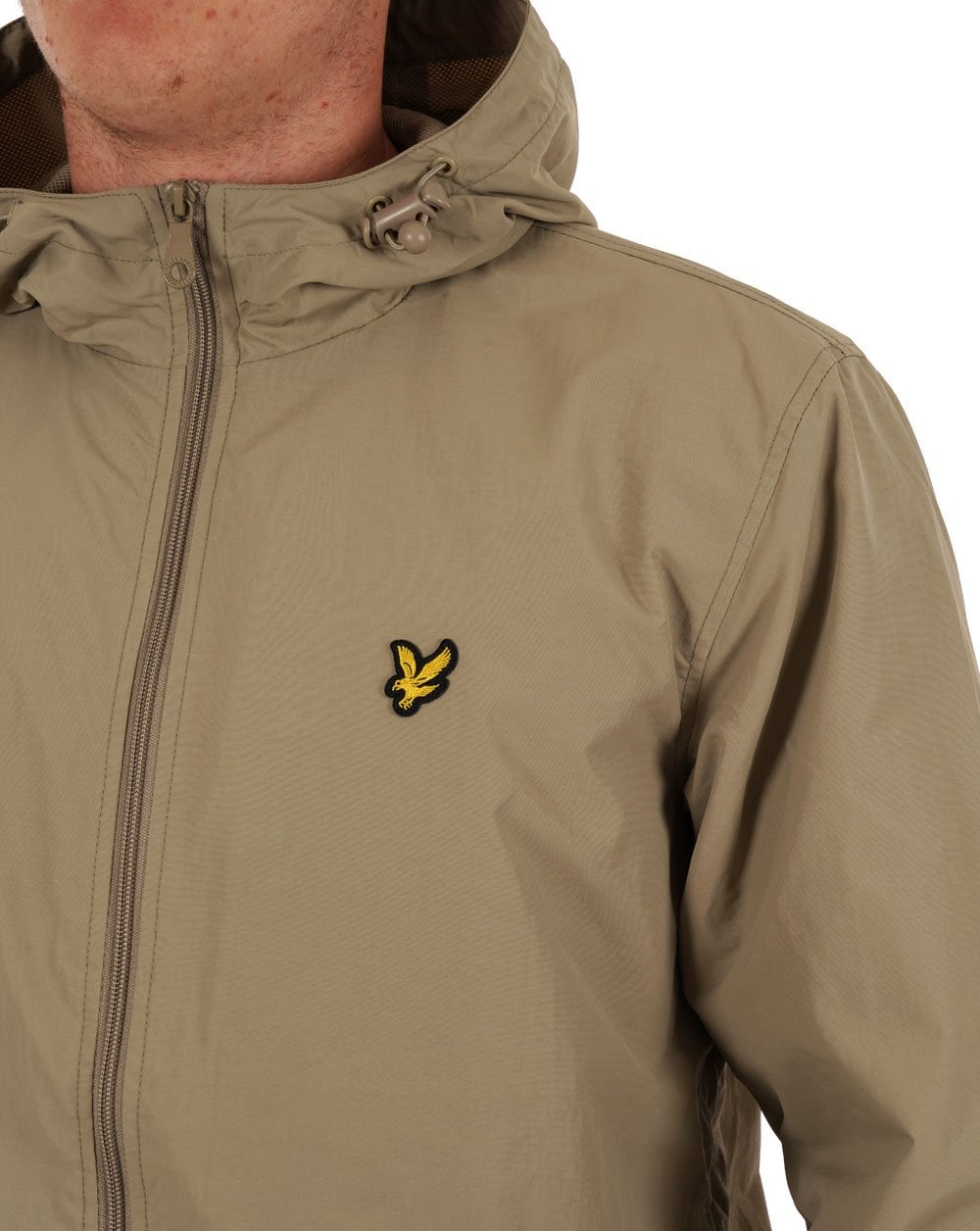 Lyle & Scott Zip Through Hooded Jacket Stone