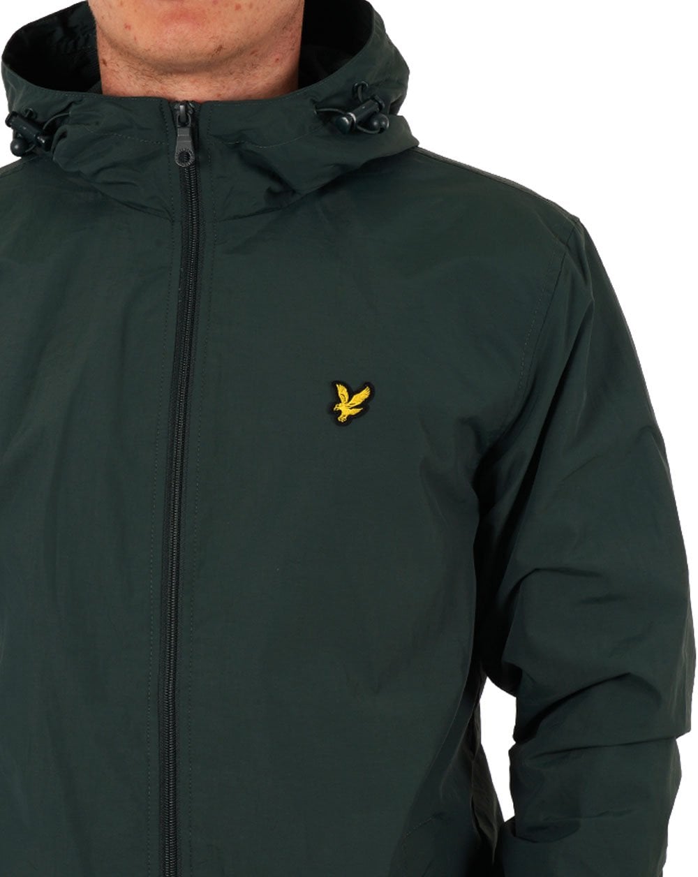 Lyle & Scott Zip Through Hooded Jacket Dk Green