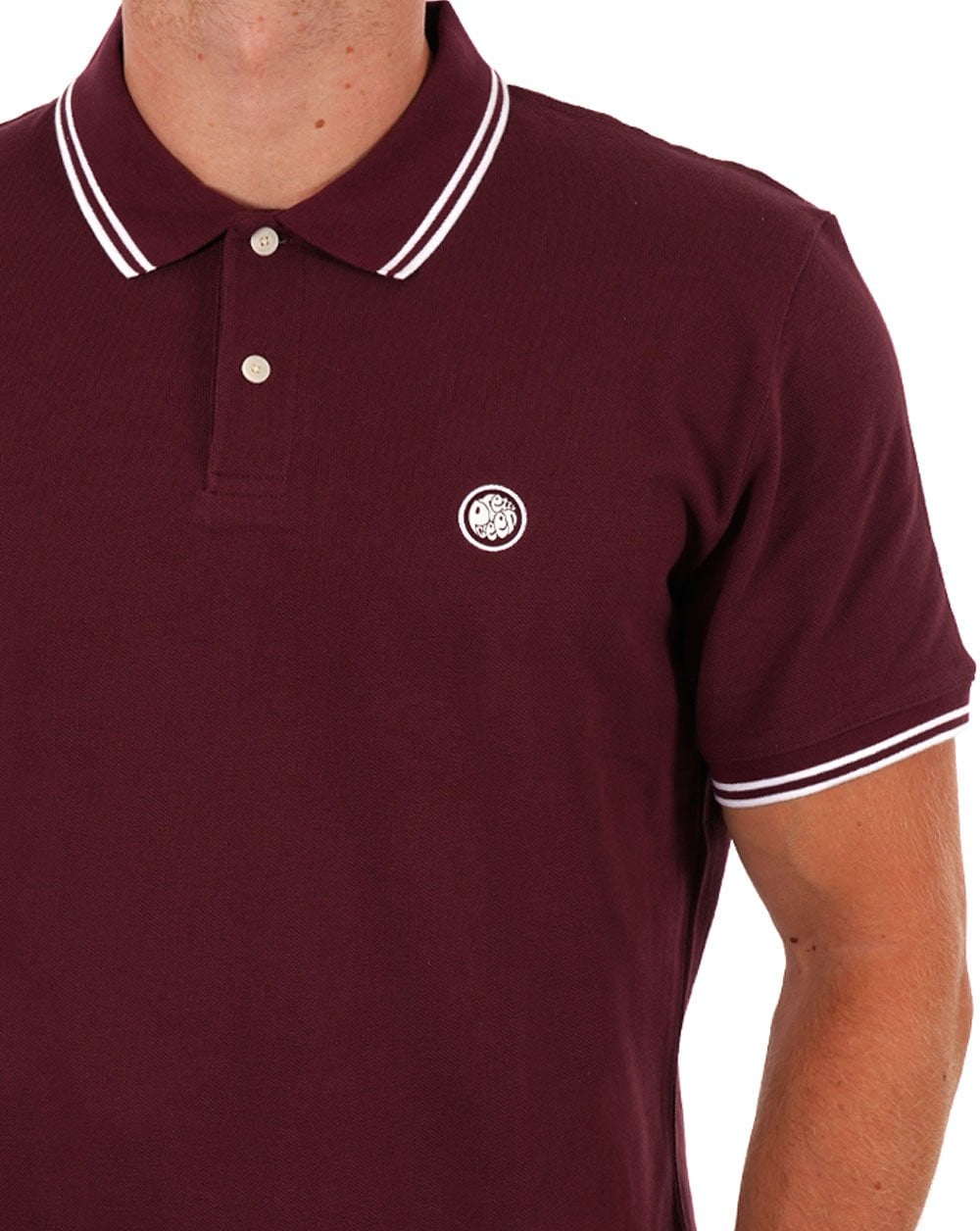 Pretty Green Barton Polo Shirt Dark Burgundy